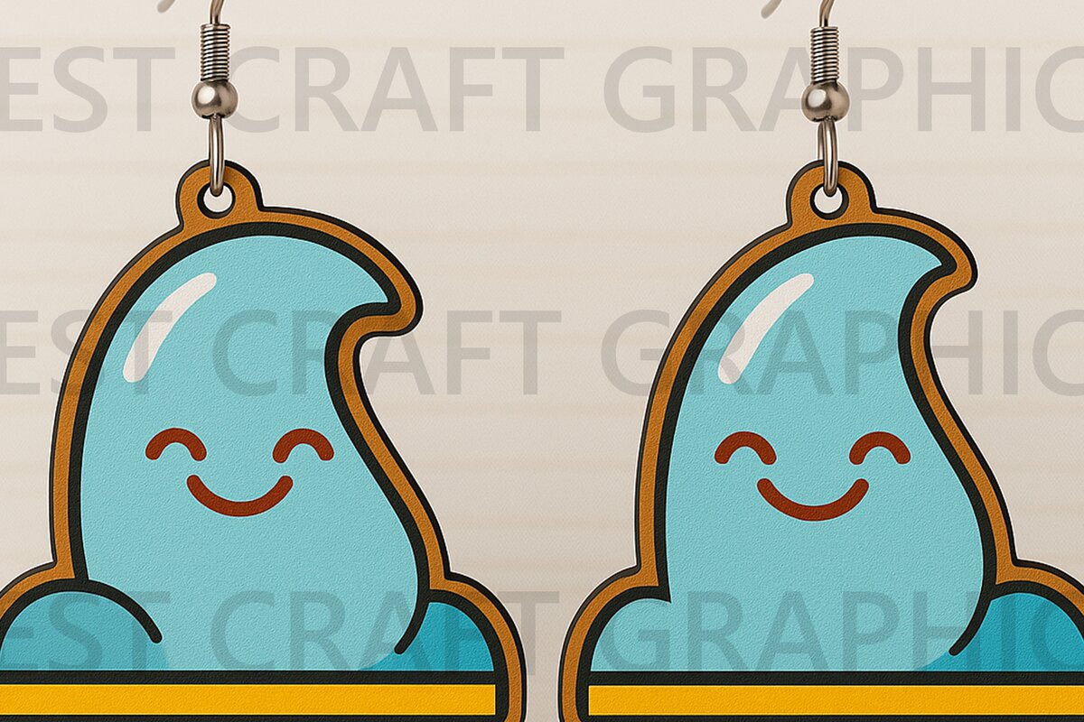 Σετ των 3 Intra απο ξύλο plywood 3mm-4mm πάχος – Smiling Wave Σκουλαρίκια Cut Δίασταση  5x5 cm INTRAFABR-123663853