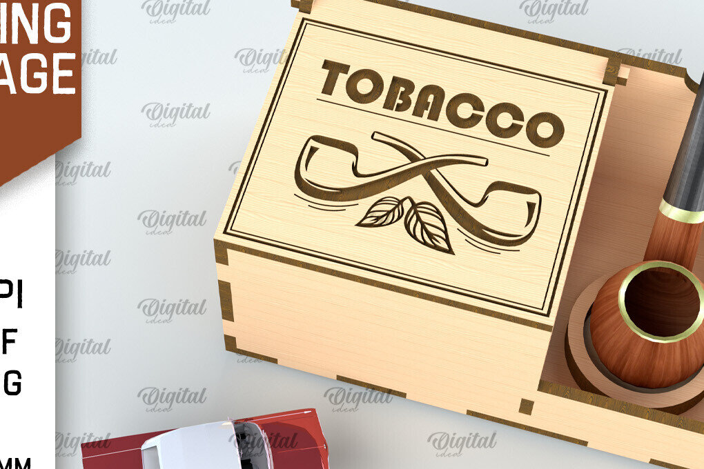 Σετ των 2 Intra απο ξύλο plywood 3mm-4mm πάχος – Smoking Storage Box Αποκοπή με λέιζερ Δίασταση  20x20 cm INTRAFABR-101164693