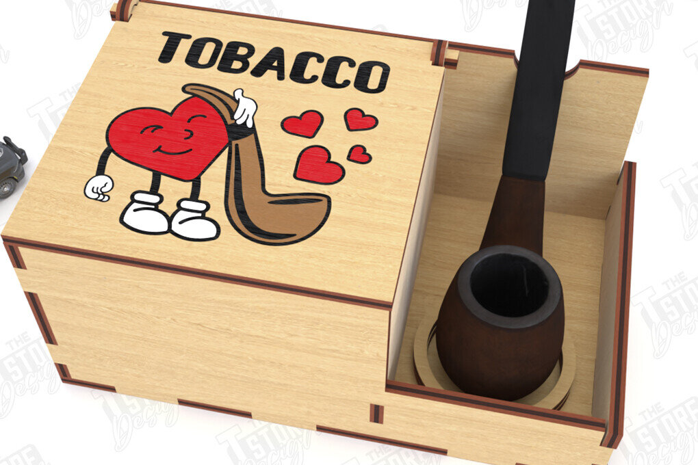 Σετ των 2 Intra απο ξύλο plywood 3mm-4mm πάχος – Κουτί αποθήκευσης καπνίσματος | Αρχείο CNC Δίασταση  20x20 cm INTRAFABR-120417399