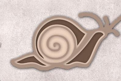 Σετ των 2 Intra απο ξύλο plywood 3mm-4mm πάχος – Σαλιγκάρι Δίασταση  20x20 cm INTRAFABR-25050036