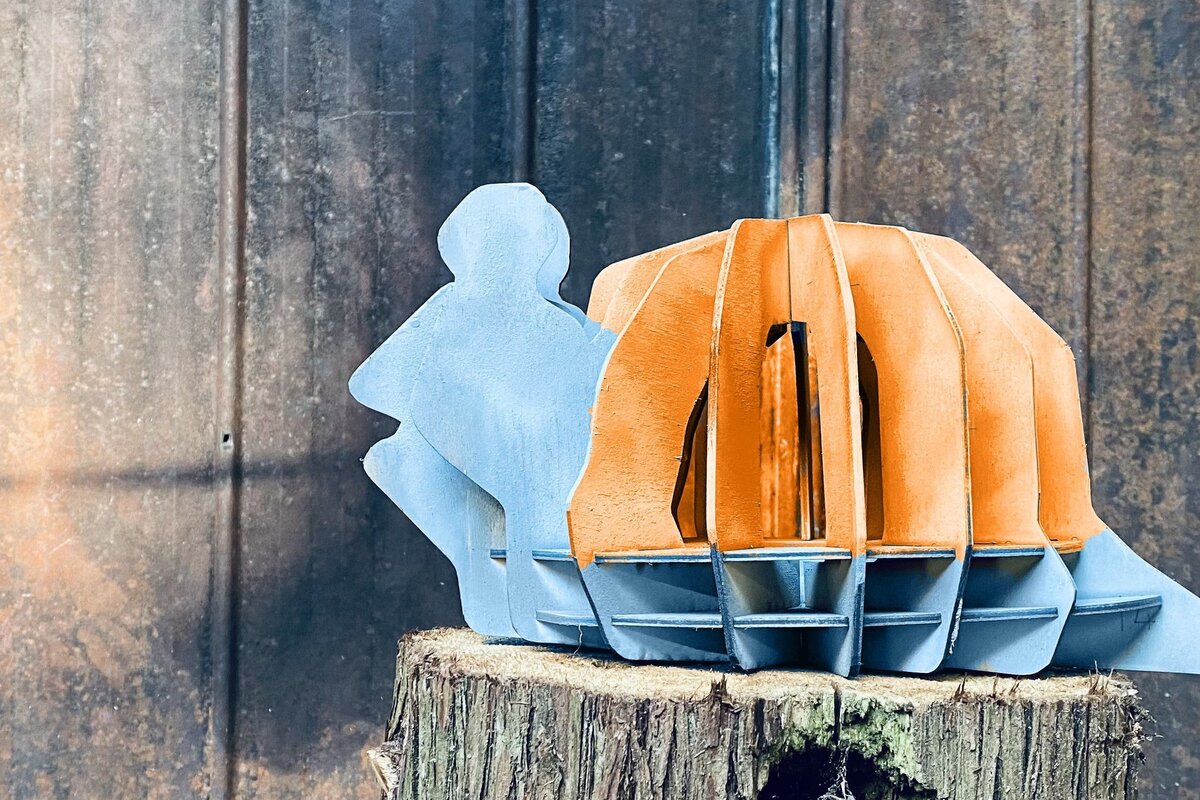 Σετ των 2 Intra απο ξύλο plywood 3mm-4mm πάχος – σαλιγκαριού Δίασταση  20x20 cm INTRAFABR-38835190