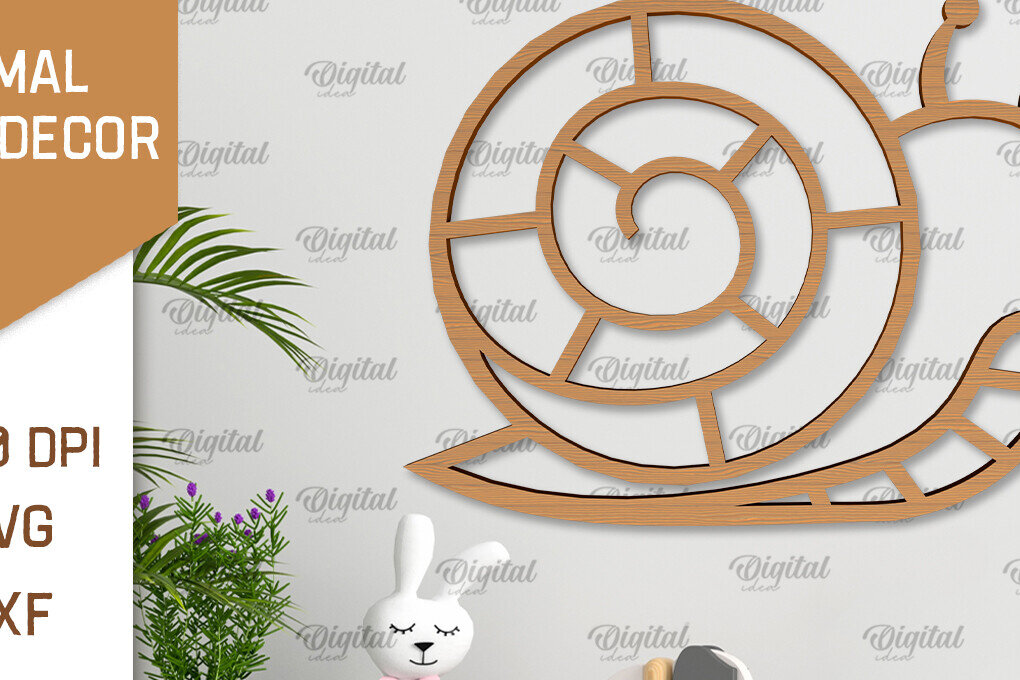 Intra απο ξύλο plywood 3mm-4mm πάχος – Διακόσμηση τοίχου σαλιγκαριού. Μωρά Ζώα Δίασταση  40x30 cm INTRAFABR-102463895