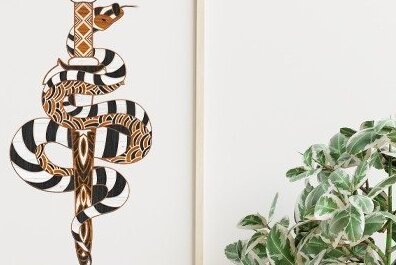 Σετ των 2 Intra απο ξύλο plywood 3mm-4mm πάχος – Φίδι Δίασταση  20x20 cm INTRAFABR-32437150