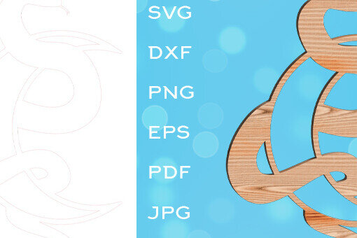 Σετ των 3 Intra απο ξύλο plywood 3mm-4mm πάχος – Φίδι με σκουλαρίκια Crescent Moon Δίασταση  5x5 cm INTRAFABR-100855782