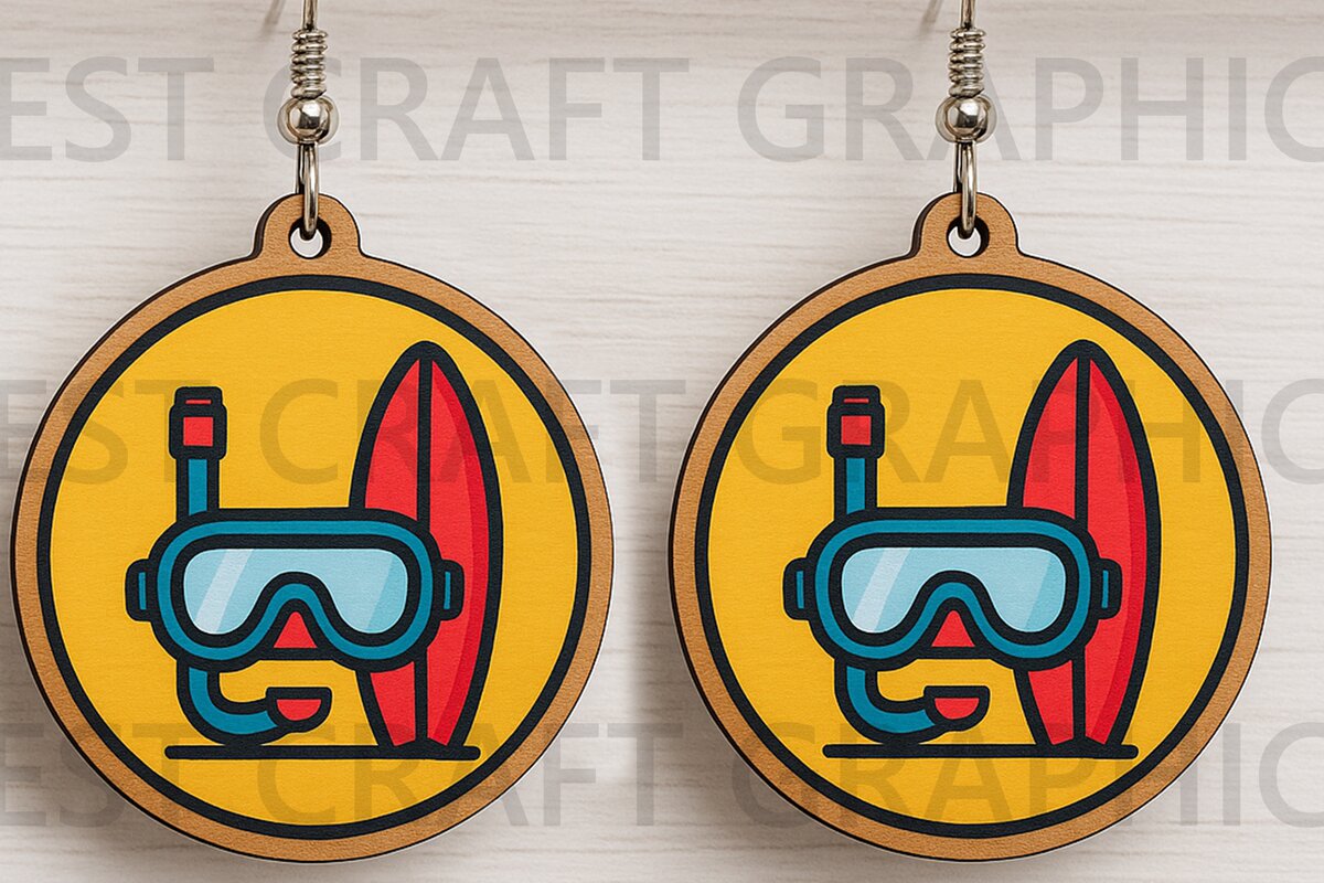 Σετ των 3 Intra απο ξύλο plywood 3mm-4mm πάχος – Μπρελόκ Snorkel Surf Δίασταση  5x5 cm INTRAFABR-123397083