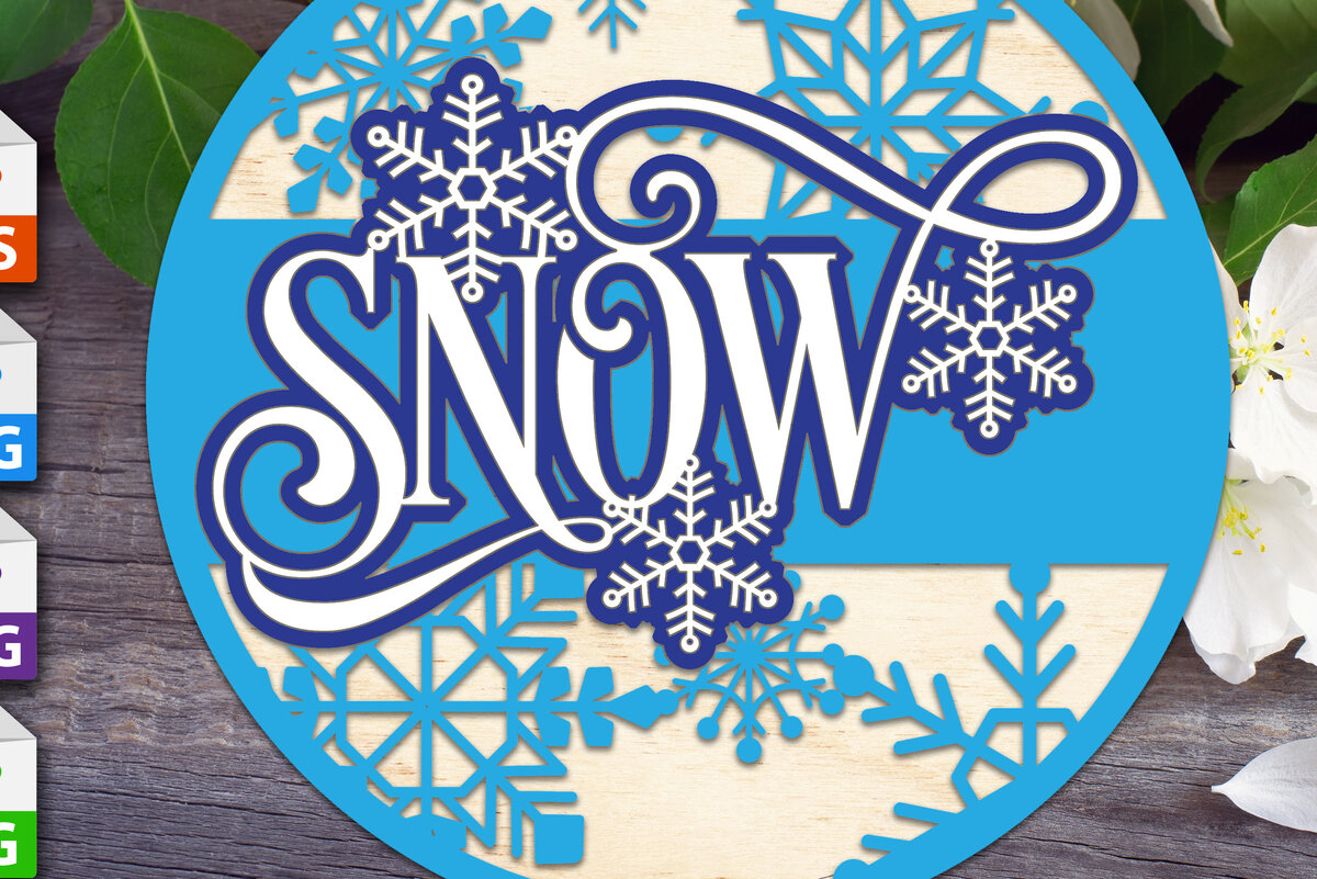 Σετ των 2 Intra απο ξύλο plywood 3mm-4mm πάχος – Στρογγυλό 16 ιντσών με στρώσεις χιονιού Δίασταση  20x20 cm INTRAFABR-74692636