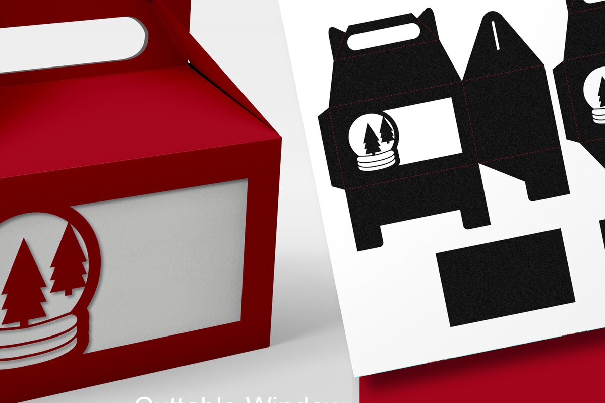 Σετ των 2 Intra απο ξύλο plywood 3mm-4mm πάχος – Μπομπονιέρα Snowe Globe Wide Window Gable Δίασταση  20x20 cm INTRAFABR-102232175