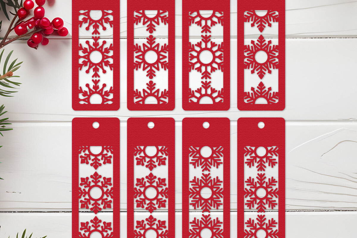 Σετ των 2 Intra απο ξύλο plywood 3mm-4mm πάχος – Κοπή με λέιζερ σελιδοδείκτης νιφάδας χιονιού Δίασταση  20x20 cm INTRAFABR-111822927