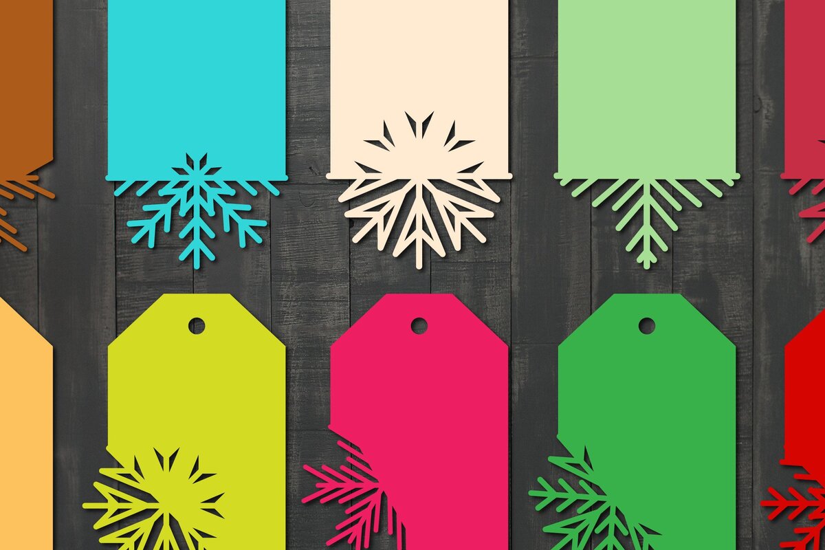 Σετ των 2 Intra απο ξύλο plywood 3mm-4mm πάχος – Πακέτο δώρου Χριστουγέννων Snowflake Δίασταση  20x20 cm INTRAFABR-41088696