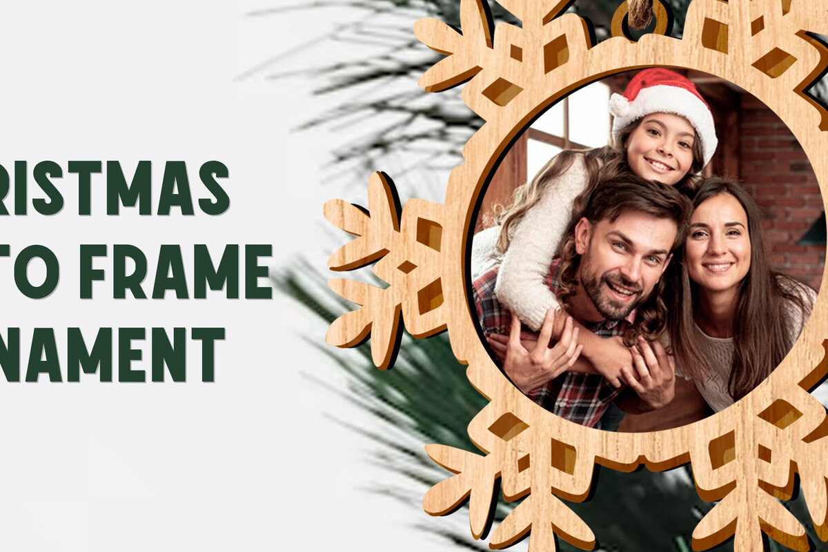 Σετ των 2 Intra απο ξύλο plywood 3mm-4mm πάχος – Νιφάδα χιονιού. Χριστουγεννιάτικη κορνίζα λέιζερ Δίασταση  20x20 cm INTRAFABR-81913394