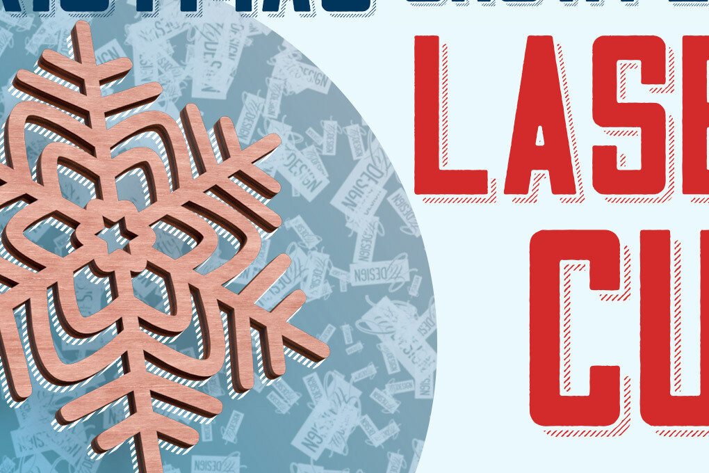 Σετ των 2 Intra απο ξύλο plywood 3mm-4mm πάχος – Σουβέρ Snowflake Δίασταση  20x20 cm INTRAFABR-76440247