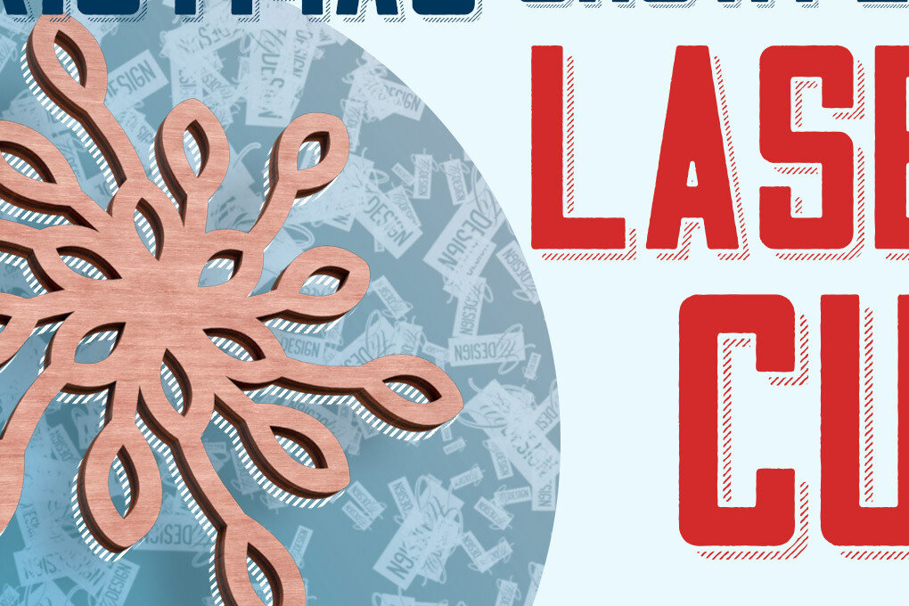 Σετ των 2 Intra απο ξύλο plywood 3mm-4mm πάχος – Σουβέρ Snowflake Δίασταση  20x20 cm INTRAFABR-76440310