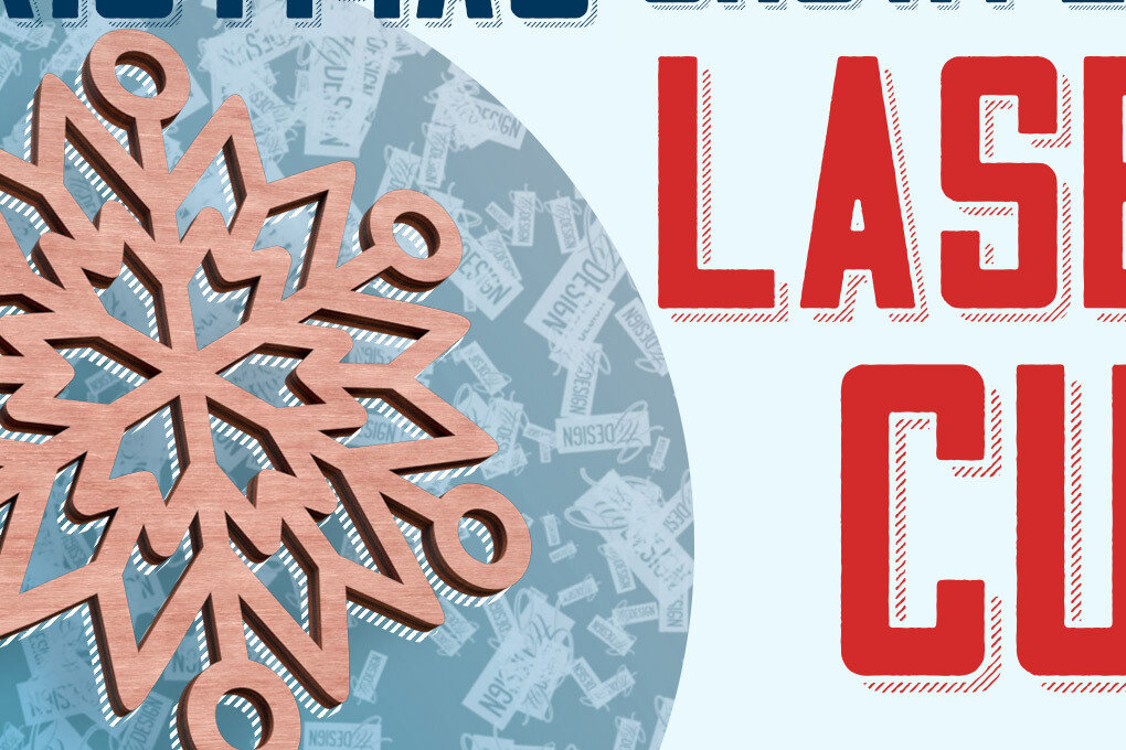 Σετ των 2 Intra απο ξύλο plywood 3mm-4mm πάχος – Σουβέρ Snowflake Δίασταση  20x20 cm INTRAFABR-76440331