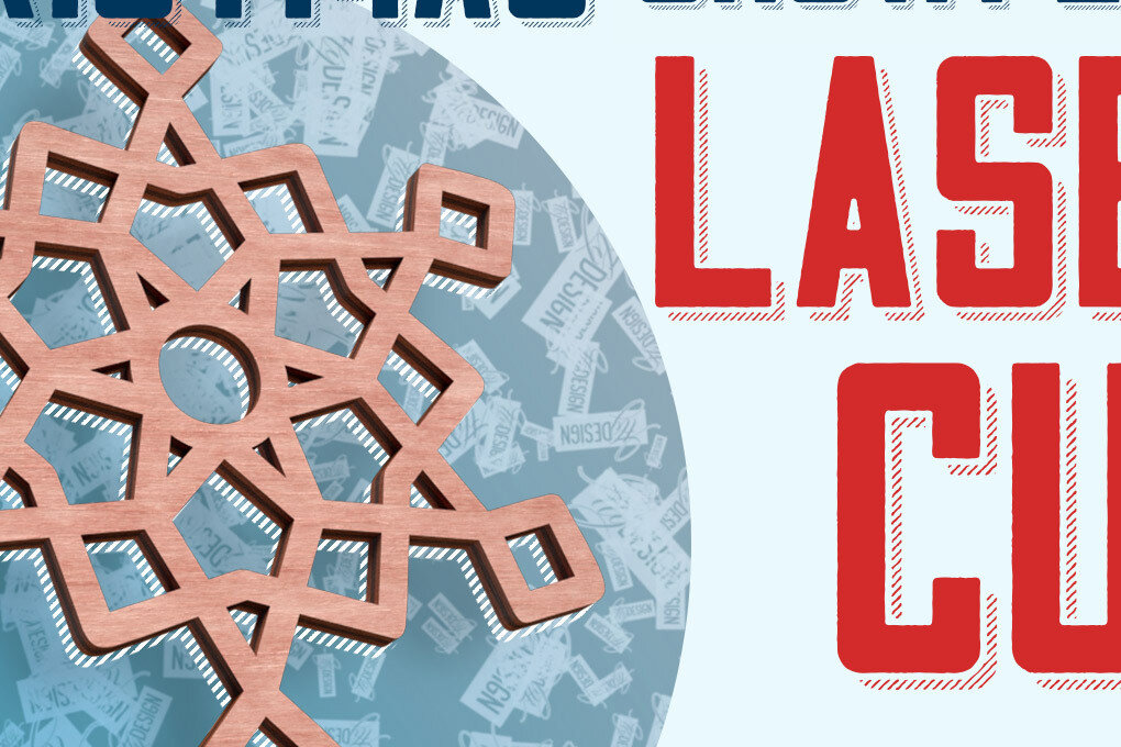 Σετ των 2 Intra απο ξύλο plywood 3mm-4mm πάχος – Σουβέρ Snowflake Δίασταση  20x20 cm INTRAFABR-76440046