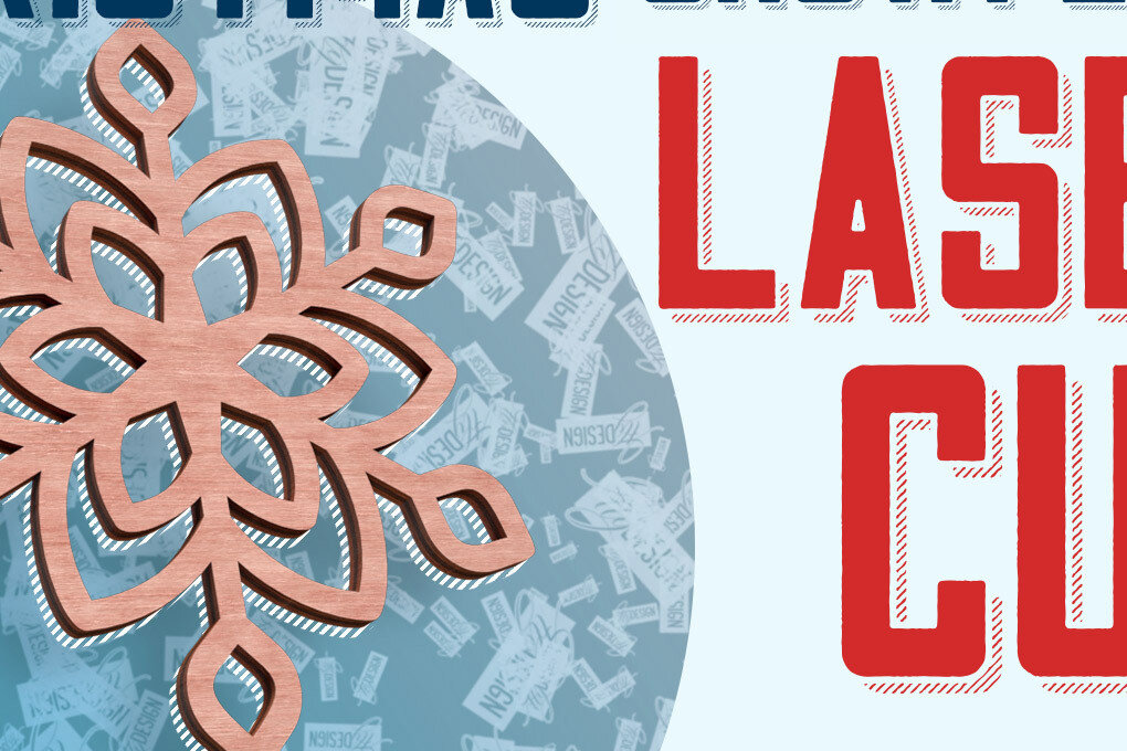 Σετ των 2 Intra απο ξύλο plywood 3mm-4mm πάχος – Σουβέρ Snowflake Δίασταση  20x20 cm INTRAFABR-76440101