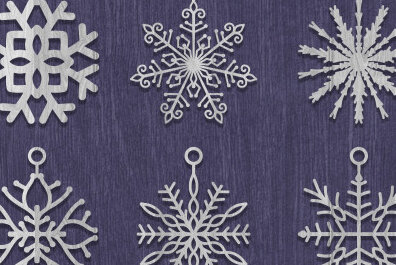 Σετ των 3 Intra απο ξύλο plywood 3mm-4mm πάχος – Σκουλαρίκι Snowflake Design Δίασταση  5x5 cm INTRAFABR-72981876