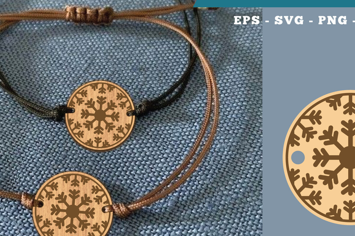 Σετ των 3 Intra απο ξύλο plywood 3mm-4mm πάχος – Βραχιόλι Snowflake 1 Δίασταση  20x20 cm INTRAFABR-112011185