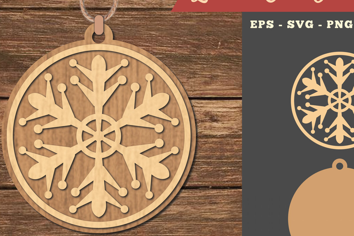 Σετ των 2 Intra απο ξύλο plywood 3mm-4mm πάχος – Στολίδι Snowflake 1 Δίασταση  20x20 cm INTRAFABR-111527272