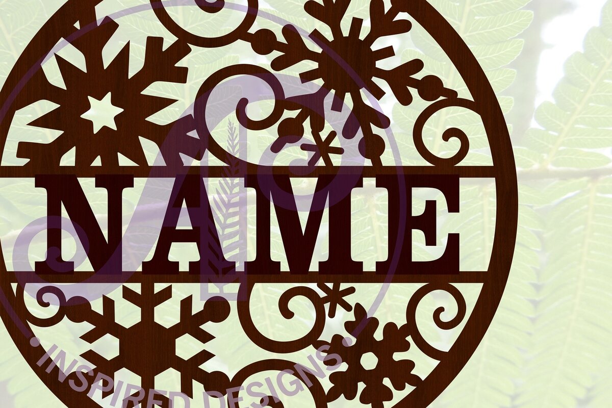 Σετ των 2 Intra απο ξύλο plywood 3mm-4mm πάχος – Snowflake Name Δίασταση  20x20 cm INTRAFABR-67419895