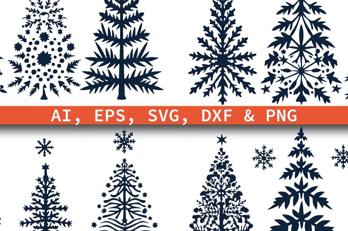 Σετ των 2 Intra απο ξύλο plywood 3mm-4mm πάχος – Πακέτο Snowflakes Christmas Tree Δίασταση  20x20 cm INTRAFABR-79997277