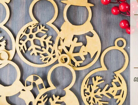 Σετ των 2 Intra απο ξύλο plywood 3mm-4mm πάχος – Πακέτο στολίδι Χιονάνθρωπος Δίασταση  20x20 cm INTRAFABR-81243679