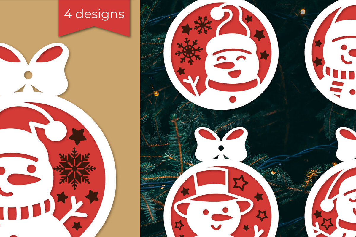 Σετ των 2 Intra απο ξύλο plywood 3mm-4mm πάχος – Χριστουγεννιάτικο Στολίδι Χιονάνθρωπος Δίασταση  20x20 cm INTRAFABR-106803015