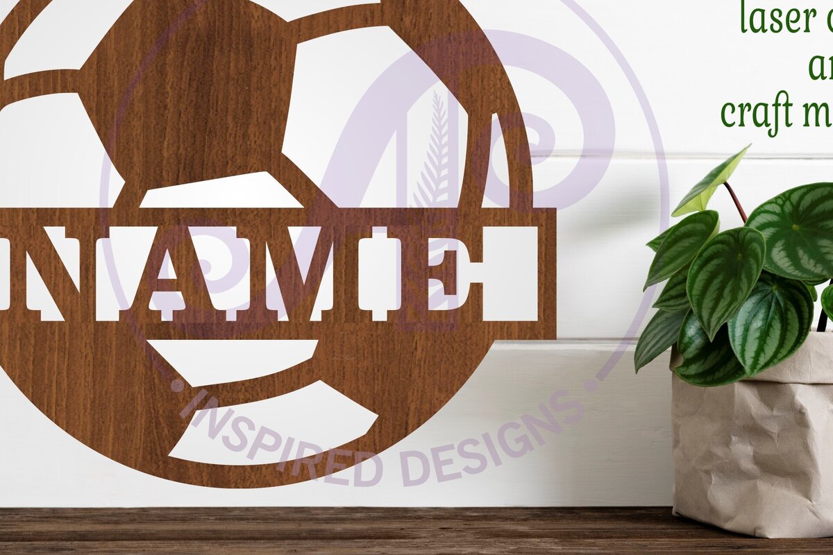 Σετ των 2 Intra απο ξύλο plywood 3mm-4mm πάχος – Σήμα ονόματος μπάλας ποδοσφαίρου Δίασταση  20x20 cm INTRAFABR-88011297