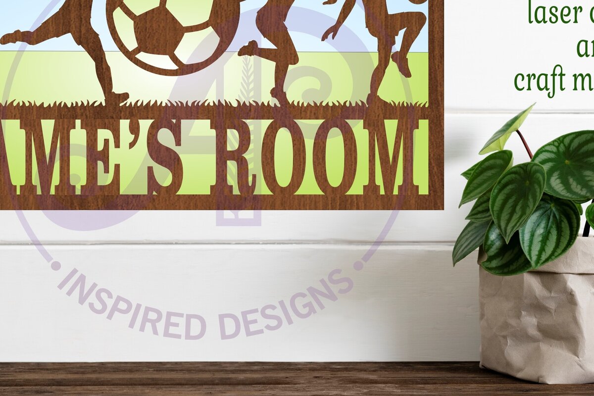 Σετ των 2 Intra απο ξύλο plywood 3mm-4mm πάχος – Ποδόσφαιρο Γυναίκα Παίκτρια Όνομα Σκηνής Σημάδι Δίασταση  20x20 cm INTRAFABR-93351273