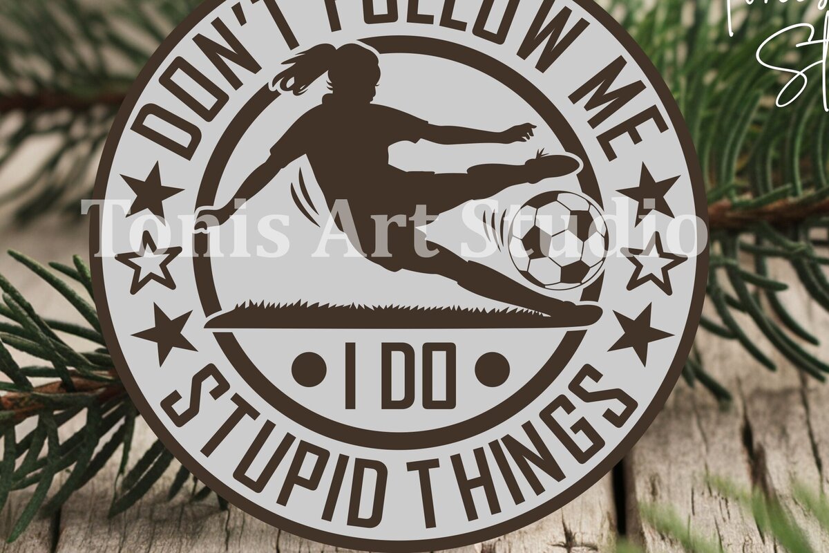 Σετ των 2 Intra απο ξύλο plywood 3mm-4mm πάχος – Ποδοσφαιρικό Κορίτσι, Γυναίκα Ποδοσφαιρίστρια Δίασταση  20x20 cm INTRAFABR-112220039