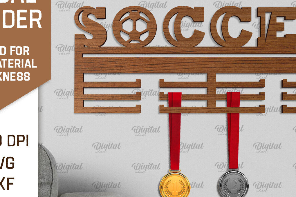 Σετ των 2 Intra απο ξύλο plywood 3mm-4mm πάχος – Μετάλλιο ποδοσφαίρου Οθόνη Δίασταση  20x20 cm INTRAFABR-96281686