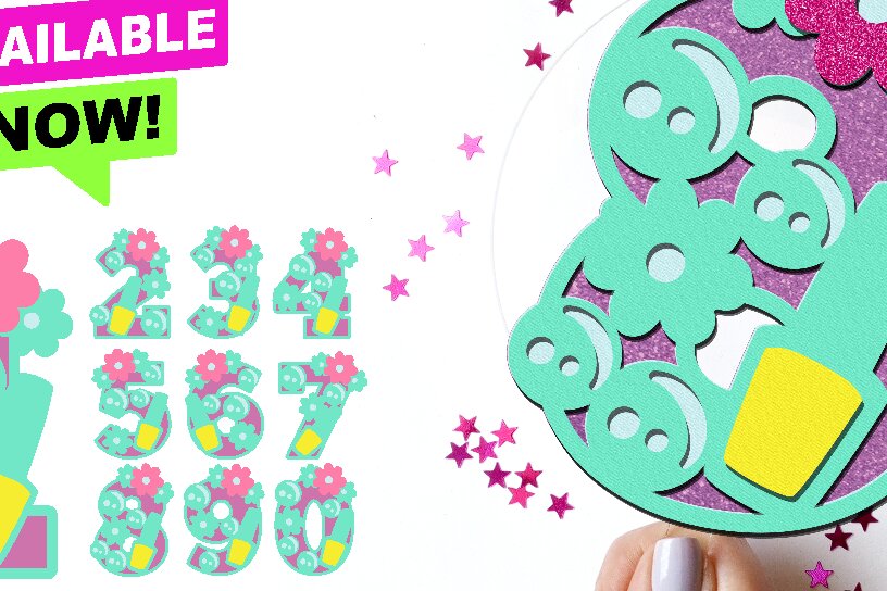 Σετ των 2 Intra απο ξύλο plywood 3mm-4mm πάχος – Spa Numbers 3D Δίασταση  20x20 cm INTRAFABR-105705299