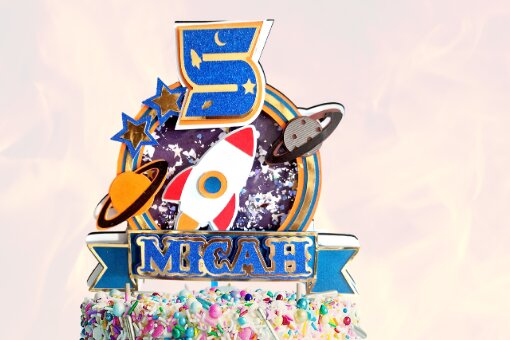 Σετ των 2 Intra απο ξύλο plywood 3mm-4mm πάχος – Σέικερ με θέμα το διάστημα Δίασταση  20x20 cm INTRAFABR-104464426