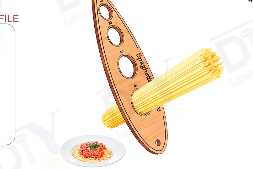 Σετ των 2 Intra απο ξύλο plywood 3mm-4mm πάχος – Εργαλείο μέτρησης ζυμαρικών σπαγγέτι Δίασταση  20x20 cm INTRAFABR-113307840