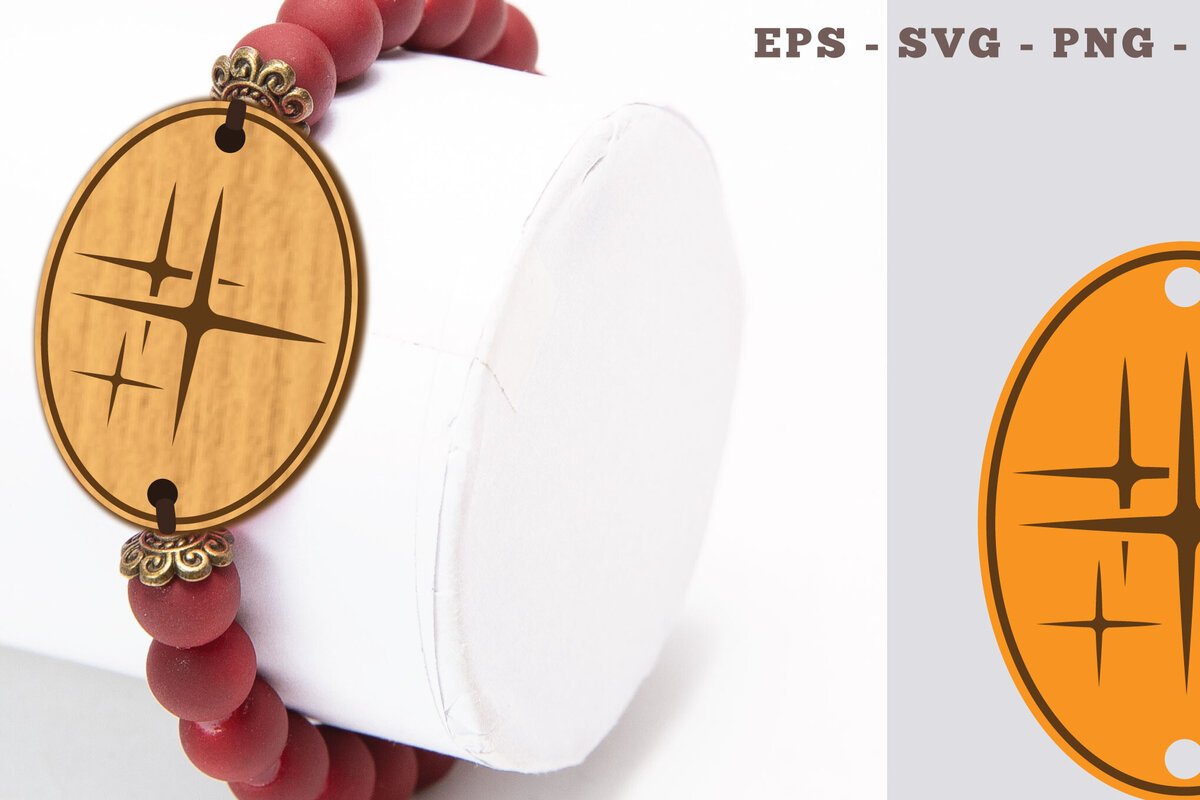 Σετ των 3 Intra απο ξύλο plywood 3mm-4mm πάχος – Βραχιόλι Sparkling Stars Δίασταση  20x20 cm INTRAFABR-104775566