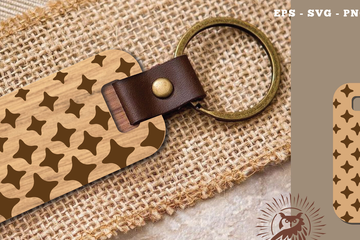 Σετ των 3 Intra απο ξύλο plywood 3mm-4mm πάχος – Μπρελόκ Sparkling Stars Cut Laser Δίασταση  5x5 cm INTRAFABR-115708289