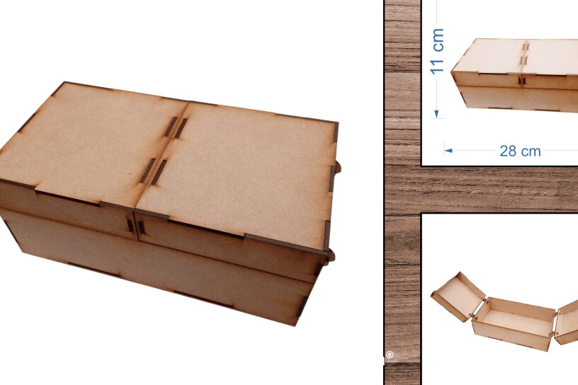 Σετ των 2 Intra απο ξύλο plywood 3mm-4mm πάχος – Special Box - Δίασταση  20x20 cm INTRAFABR-37639241