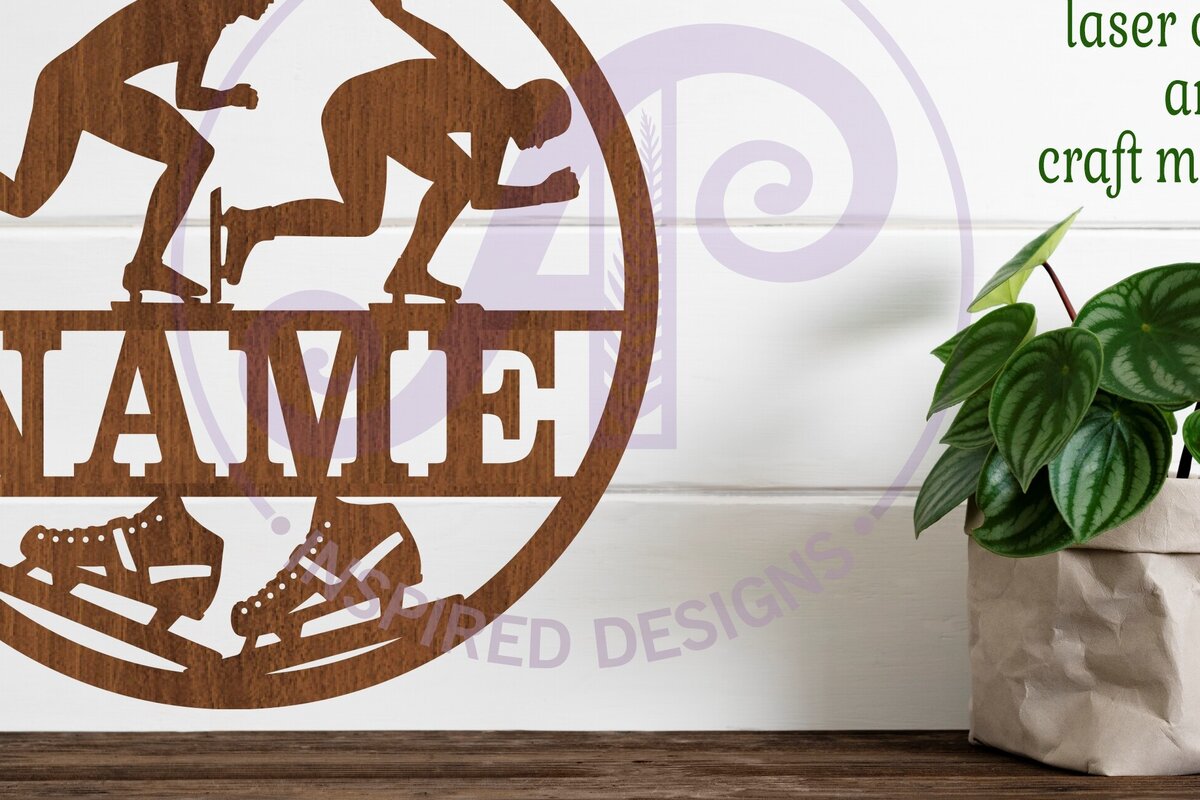 Σετ των 2 Intra απο ξύλο plywood 3mm-4mm πάχος – Σήμα ανδρικού Skater Speed ​​Skater,, Sports Δίασταση  20x20 cm INTRAFABR-85661892