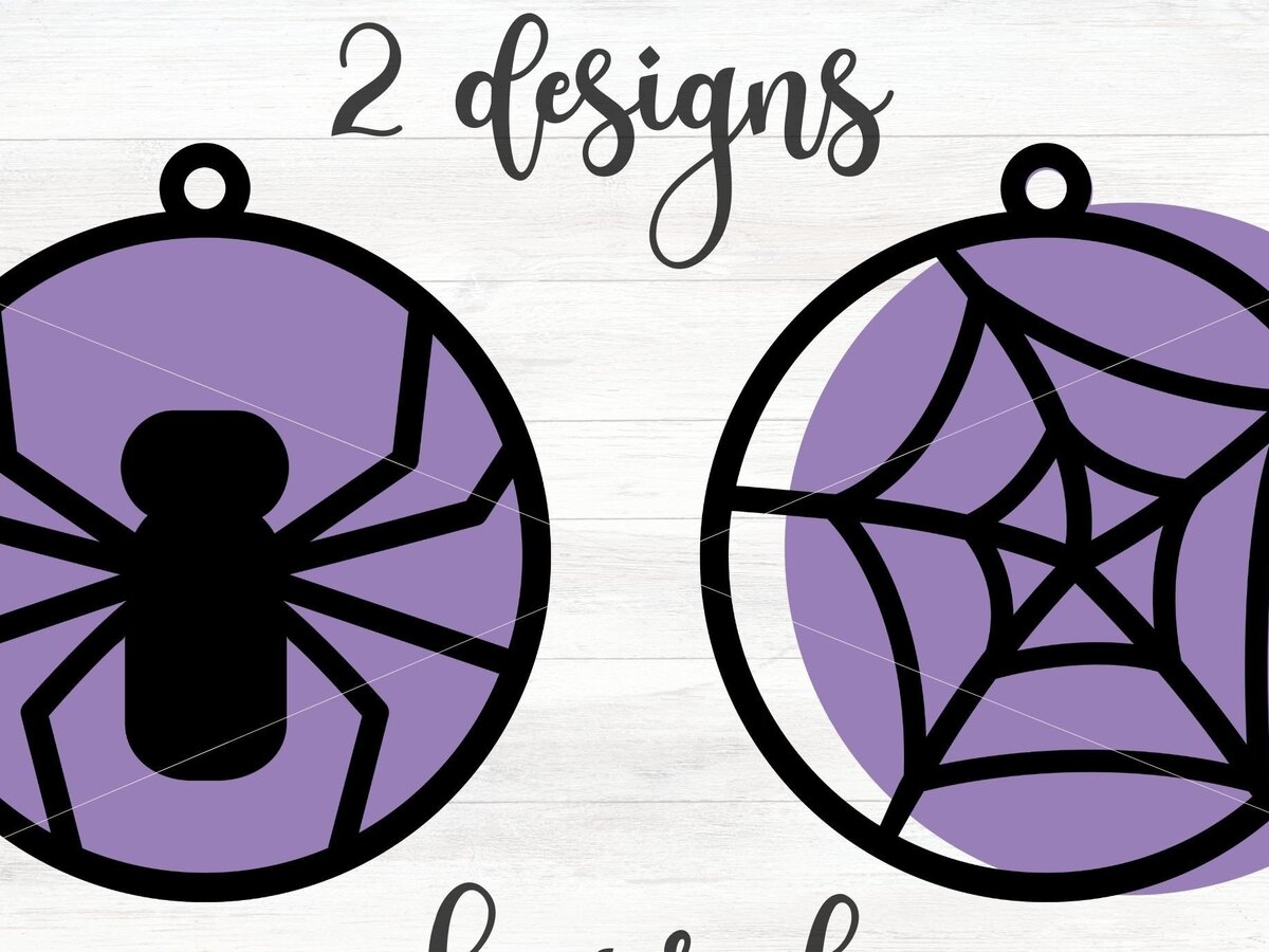 Σετ των 3 Intra απο ξύλο plywood 3mm-4mm πάχος – Αρχεία αποκοπής Earring Spider &amp; Spiderweb Δίασταση  5x5 cm INTRAFABR-34734272