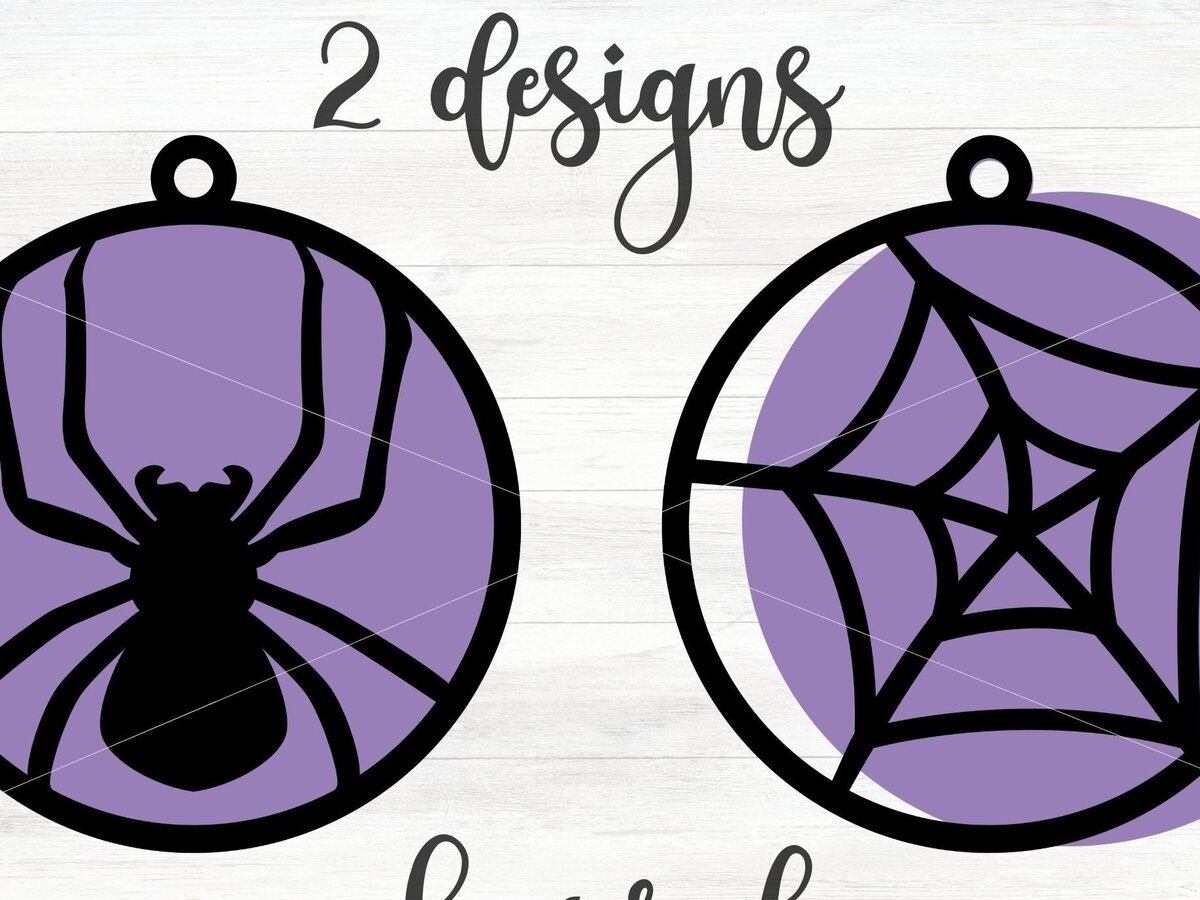 Σετ των 2 Intra απο ξύλο plywood 3mm-4mm πάχος – Πρότυπα σκουλαρικιών Spider &amp; Spiderweb Δίασταση  20x20 cm INTRAFABR-34734332