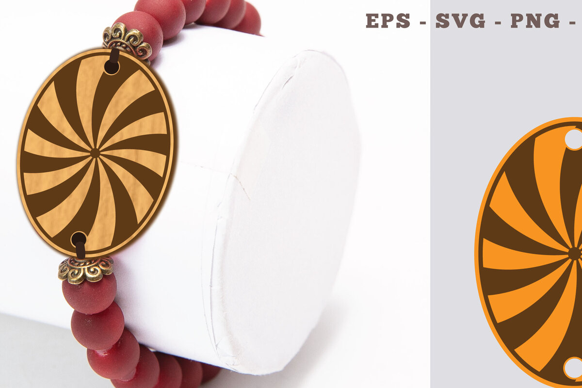 Σετ των 3 Intra απο ξύλο plywood 3mm-4mm πάχος – Βραχιόλι με σπειροειδή κυκλική Δίασταση  20x20 cm INTRAFABR-104775622