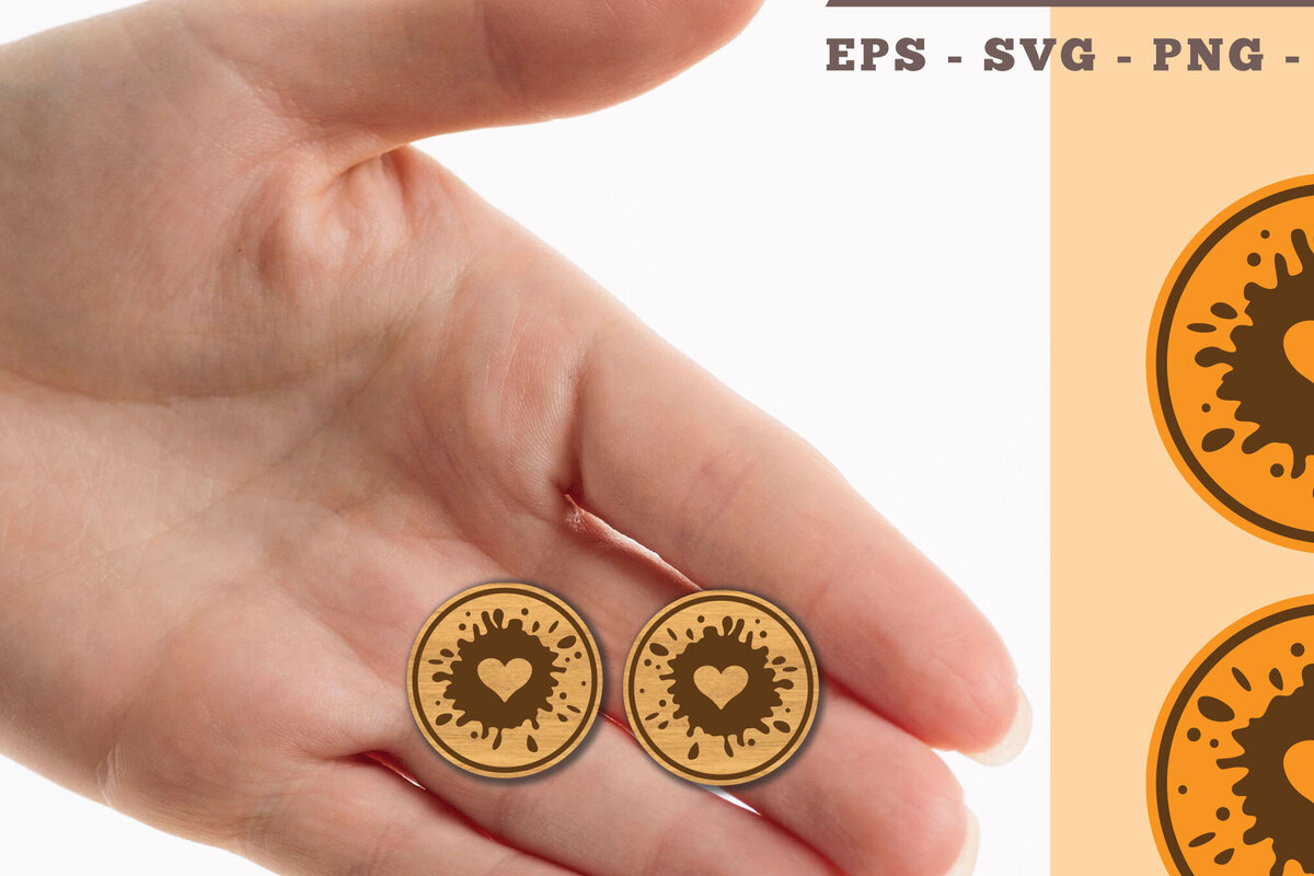 Σετ των 3 Intra απο ξύλο plywood 3mm-4mm πάχος – Σκουλαρίκια κοπής με λέιζερ 1 Δίασταση  5x5 cm INTRAFABR-102681493