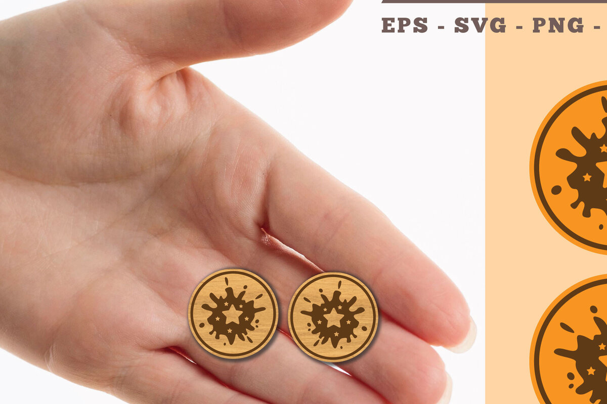 Σετ των 3 Intra απο ξύλο plywood 3mm-4mm πάχος – Σκουλαρίκια κοπής με λέιζερ 3 Δίασταση  5x5 cm INTRAFABR-102681661