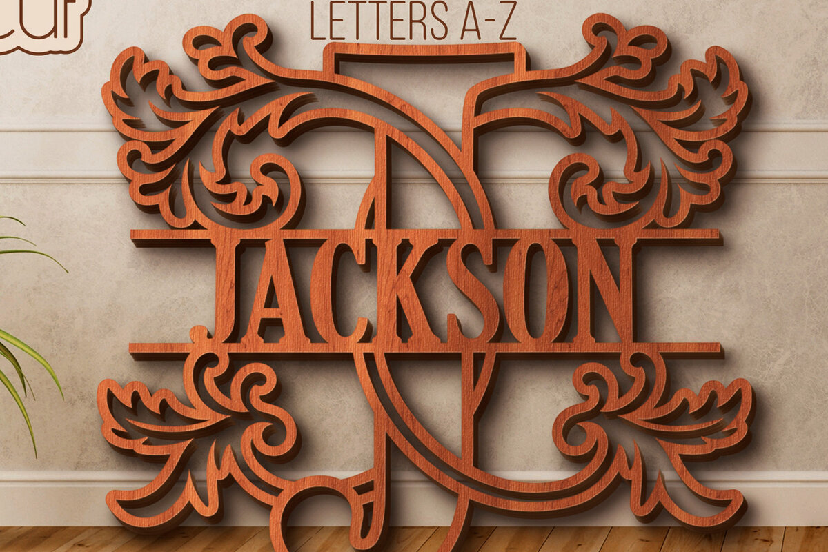 Σετ των 2 Intra απο ξύλο plywood 3mm-4mm πάχος – Μονόγραμμα χωριστών γραμμάτων Δίασταση  20x20 cm INTRAFABR-16818169