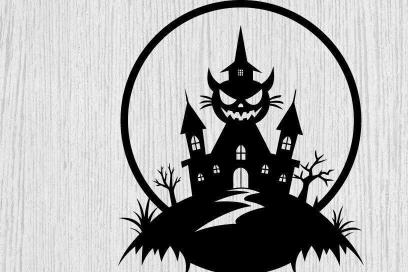 Intra απο ξύλο plywood 3mm-4mm πάχος – Spoker Halloween Metal Sign Σημάδι λέιζερ Δίασταση  40x30 cm INTRAFABR-102547857