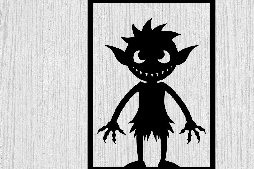 Intra απο ξύλο plywood 3mm-4mm πάχος – Spoker Halloween Metal Sign Σημάδι λέιζερ Δίασταση  40x30 cm INTRAFABR-102548315