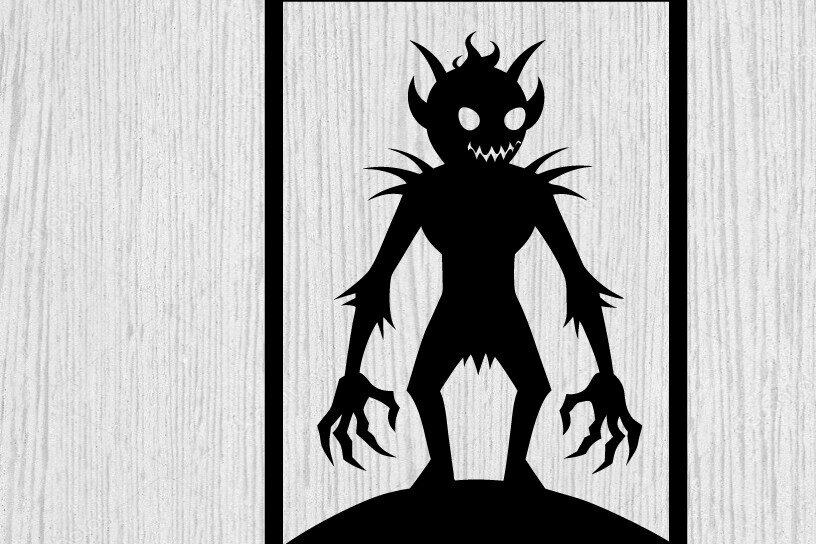 Intra απο ξύλο plywood 3mm-4mm πάχος – Spoker Halloween Metal Sign Σημάδι λέιζερ Δίασταση  40x30 cm INTRAFABR-102548649