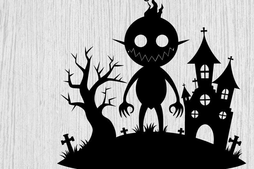 Intra απο ξύλο plywood 3mm-4mm πάχος – Spoker Halloween Metal Wall Art Laser, 3D Δίασταση  40x30 cm INTRAFABR-101635833