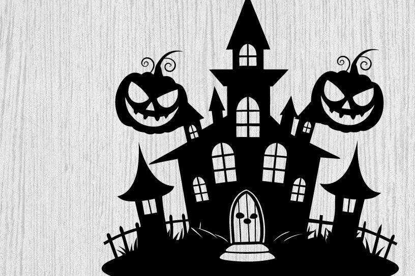 Σετ των 2 Intra απο ξύλο plywood 3mm-4mm πάχος – Spoker Halloween Metal Wall Art Laser, 3D Δίασταση  40x30 cm INTRAFABR-101635976