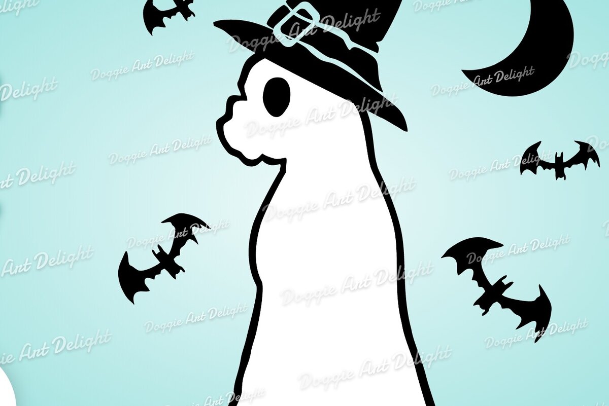 Σετ των 2 Intra απο ξύλο plywood 3mm-4mm πάχος – Τρομακτικό σκύλο Boxer Halloween Clipart Δίασταση  20x20 cm INTRAFABR-78132139