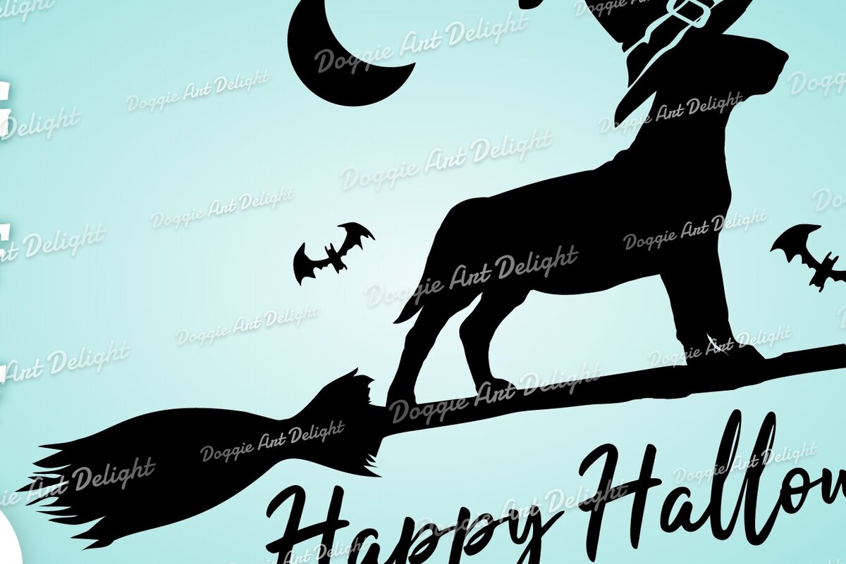 Σετ των 2 Intra απο ξύλο plywood 3mm-4mm πάχος – Spooky Halloween Dog Png BullTerrier Δίασταση  20x20 cm INTRAFABR-77775875